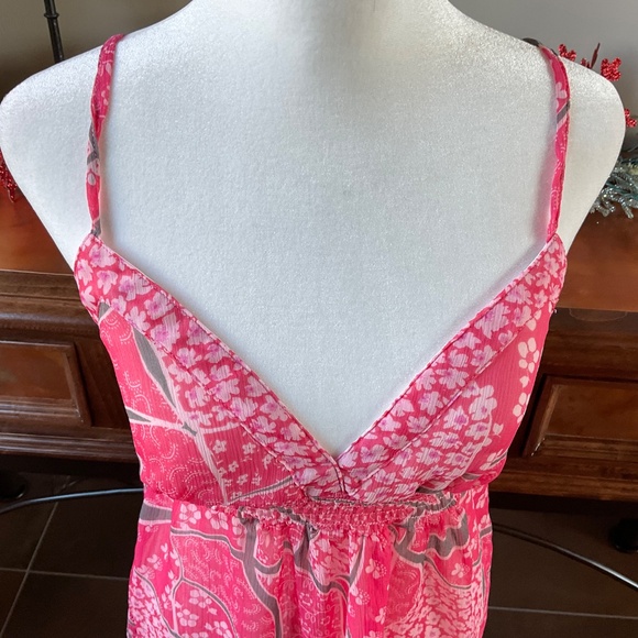 Wet Seal Floral Print with lace Cami Size S Red/Brown - Picture 2 of 8